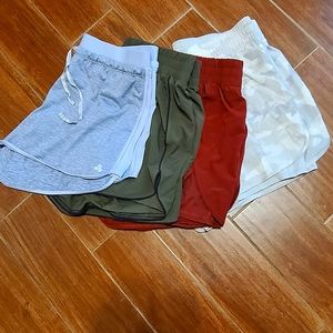 Set if 4 high waisted workout shorts